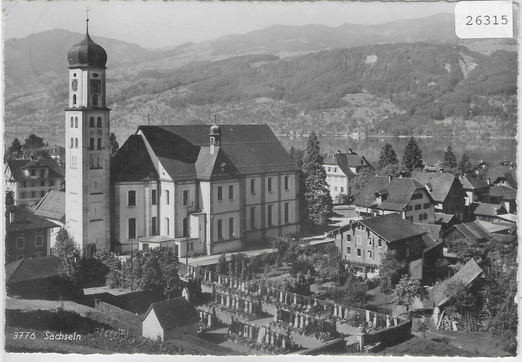 Cartoline postali: Sachseln - Dorfpartie mit Kirche – Usato da Ettingen venduto da Kartenplanet