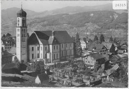 Sachseln - Dorfpartie mit Kirche