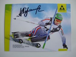 ALEKSANDER KHOROSHILOV (RUS) SKISTAR  HANDSIGNIERT AK !