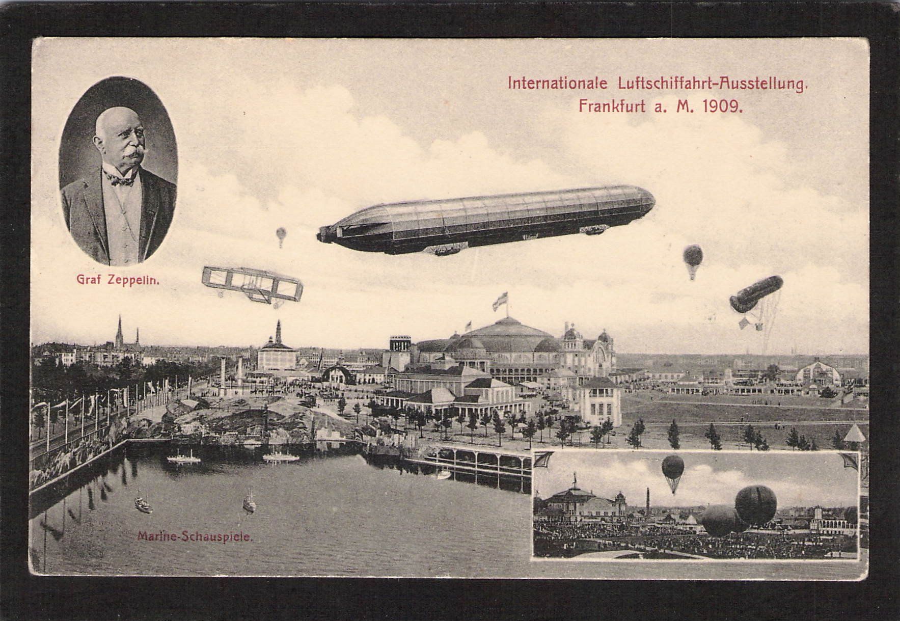 Cartoline postali: #Intern. Luftschiffahrt-Ausstellung Frankfurt 1909 – Usato da Reichenburg venduto da Pipo-67