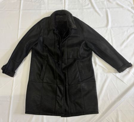 Herren Fellmantel schwarz