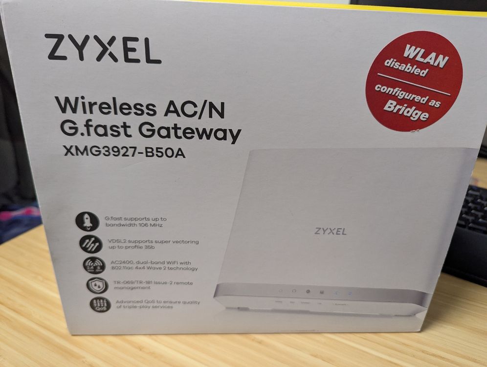 Routeur Zyxel XMG3927, modem VDSL2, G.fast, bridge (D'occasion) à ...