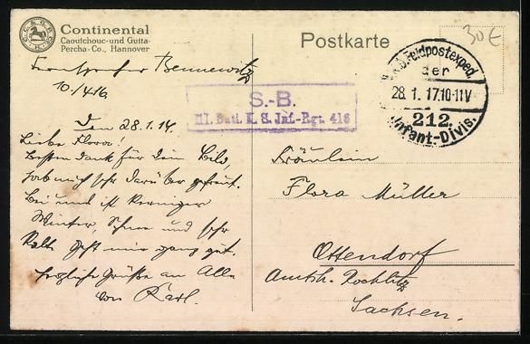 Ansichtskarten: Continental-Pneumatic, Mann mit Ferkel a – Gebraucht aus Berlin von bartko-reher 1