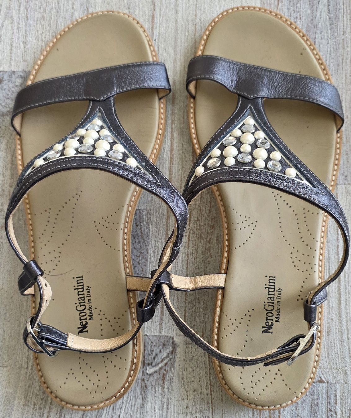 Scarpe da donna: sandales cuir bleu/gris taille 38 – Usato da Yverdon-les-Bains venduto da van_dq65 1