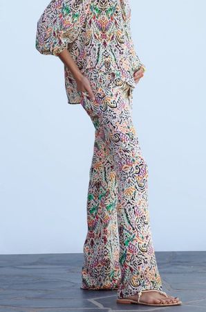 Zara bunte Sommerhose aus Viskose