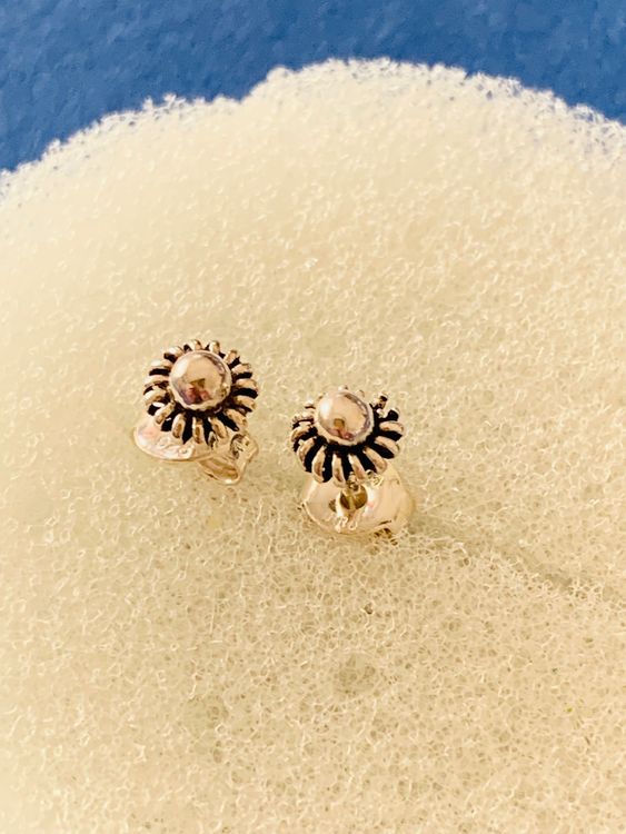 Ohrstecker Blumen Mit Pink Zirkonia, 925 Silber