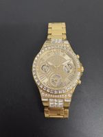 Guess Damenuhr Moonlight Gold mit Strass