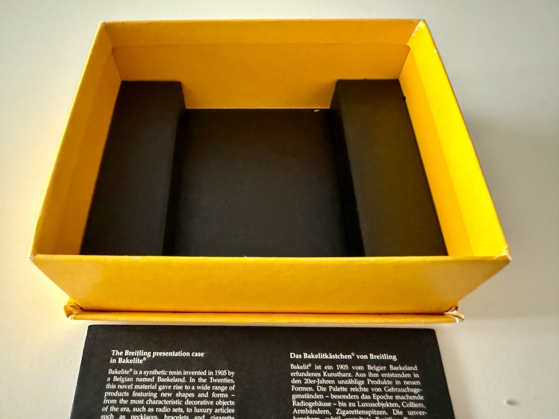 Breitling Orologi: BREITLING yellow base for outerbox (bakelite boxes) – Usato da Mont-sur-Lausanne venduto da vmi_ym5l 2