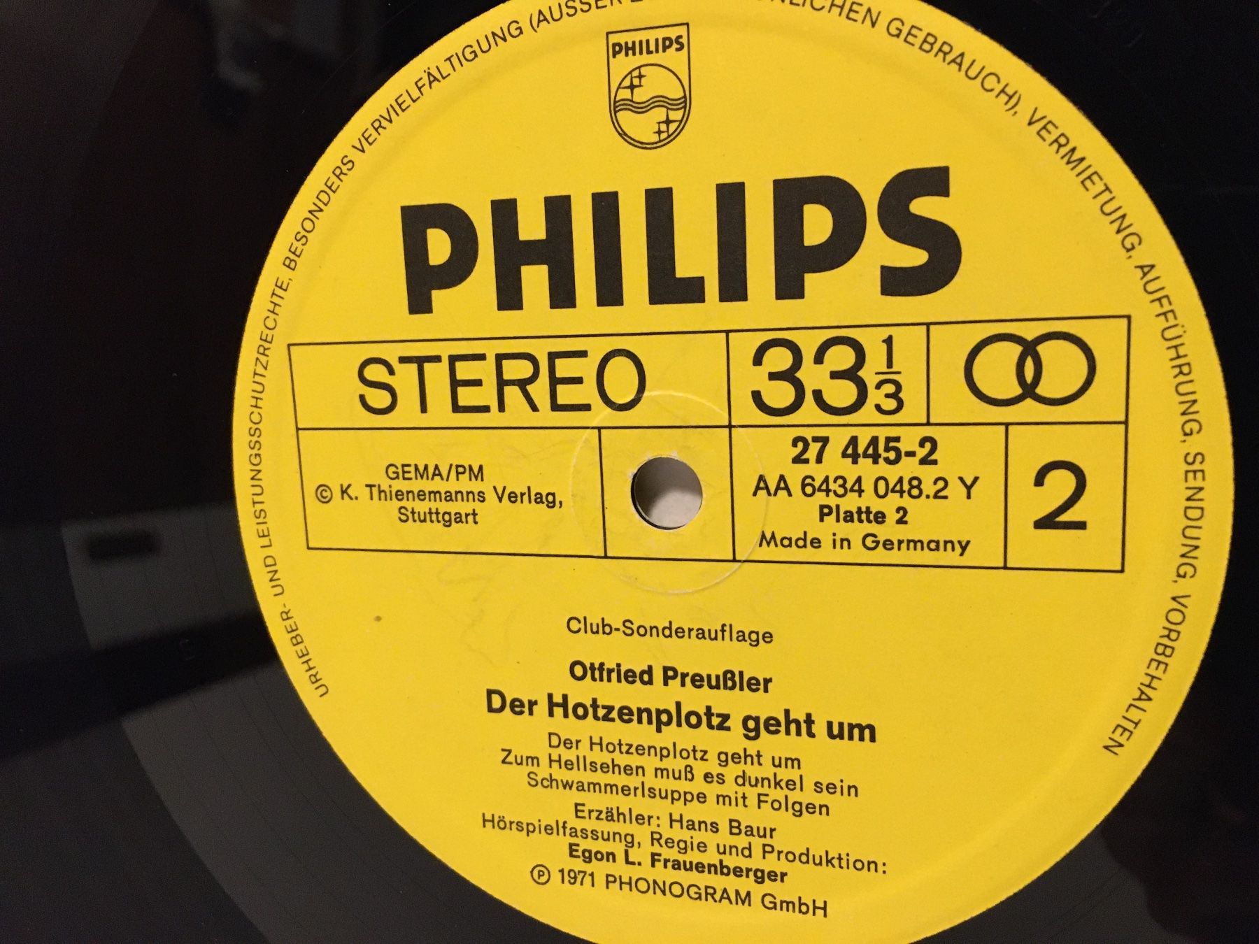 Schallplatten: Schallplatte - Der Hotzenplotz geht um - Otfried Preussler – Gebraucht aus Andwil SG von Rainboli 7