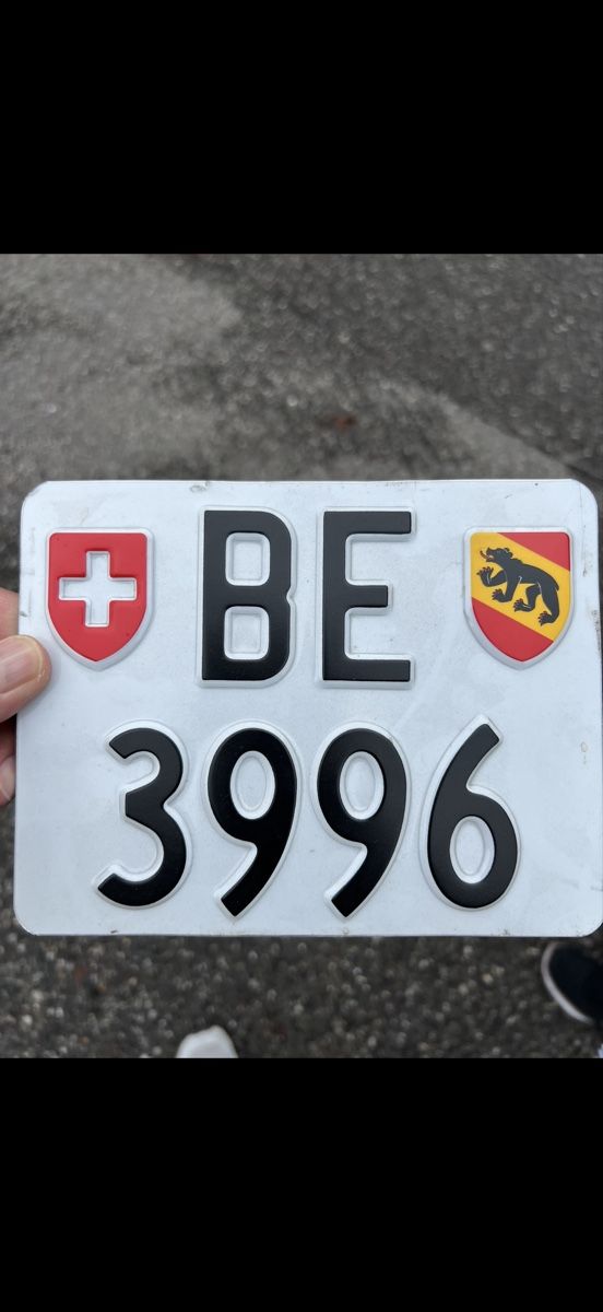 Insegne: Motorrad Kontrollschild BE 3996 – Usato da Konolfingen venduto da JAEG90