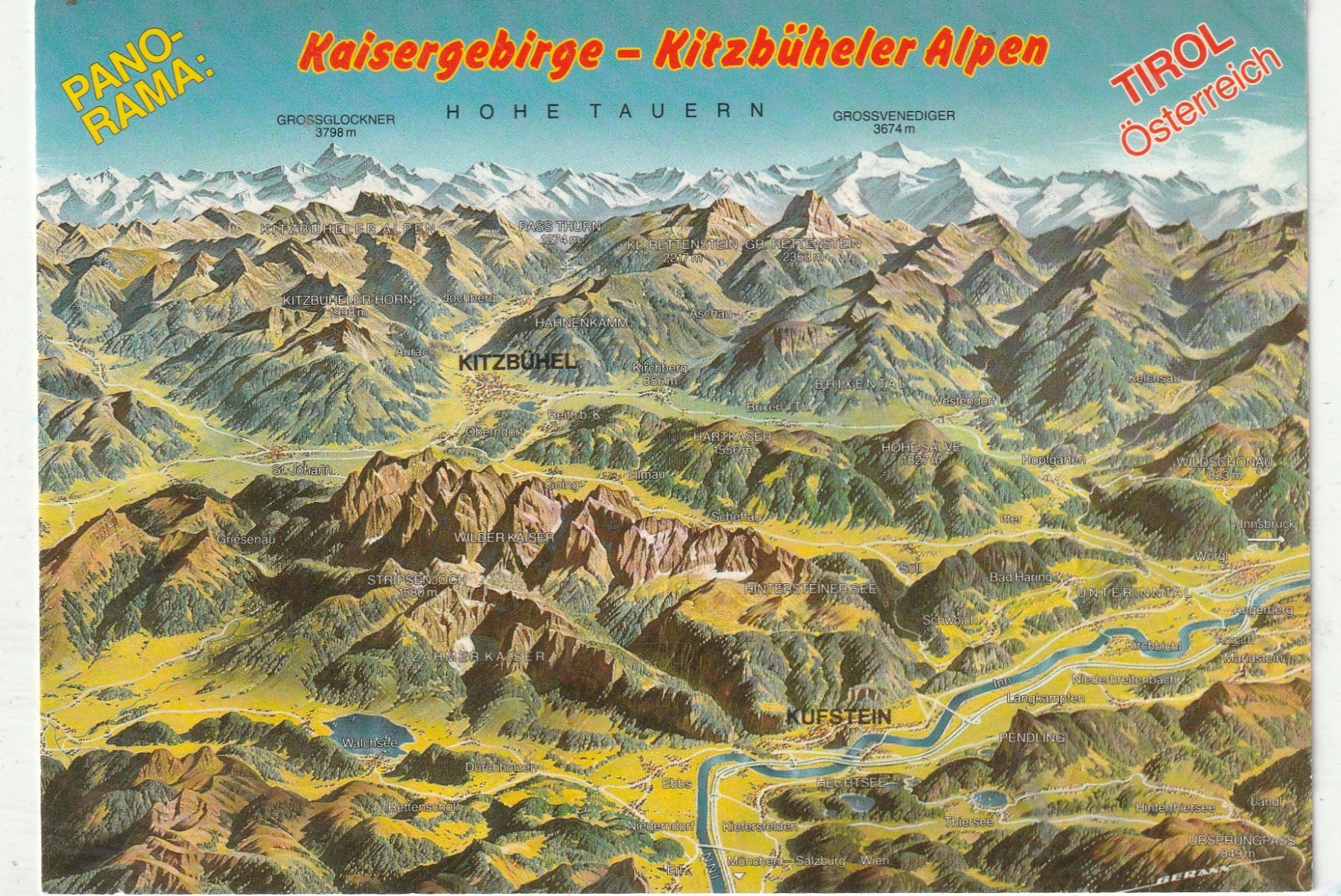 Ansichtskarten: Pnorama Kitzbühler Alpen – Gebraucht aus Lumbrein von made02