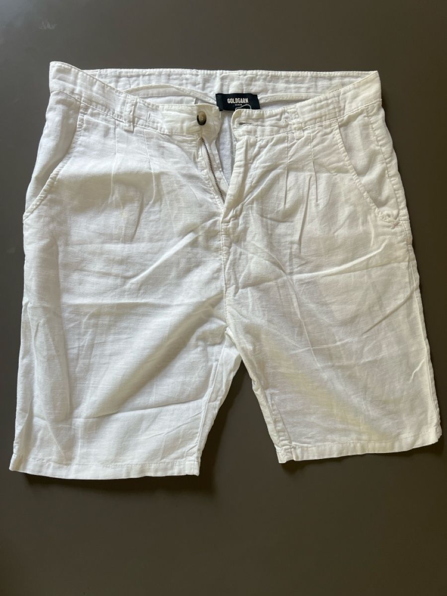 Pantaloni: Leinen-Shorts Weiss Grösse 48 / M – Usato da Schaffhausen venduto da Halu279