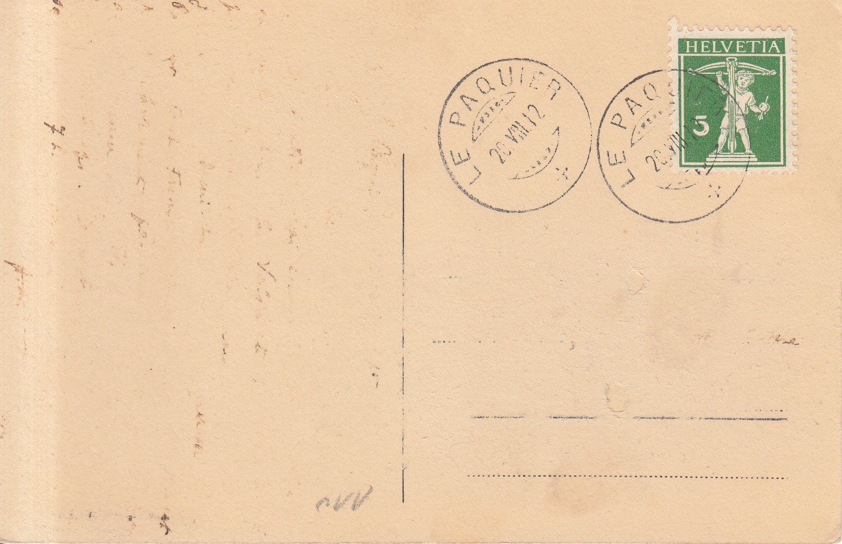 Cartoline postali: Gruyères, Château, 1912 – Usato da Bürglen TG venduto da StampGraf 1