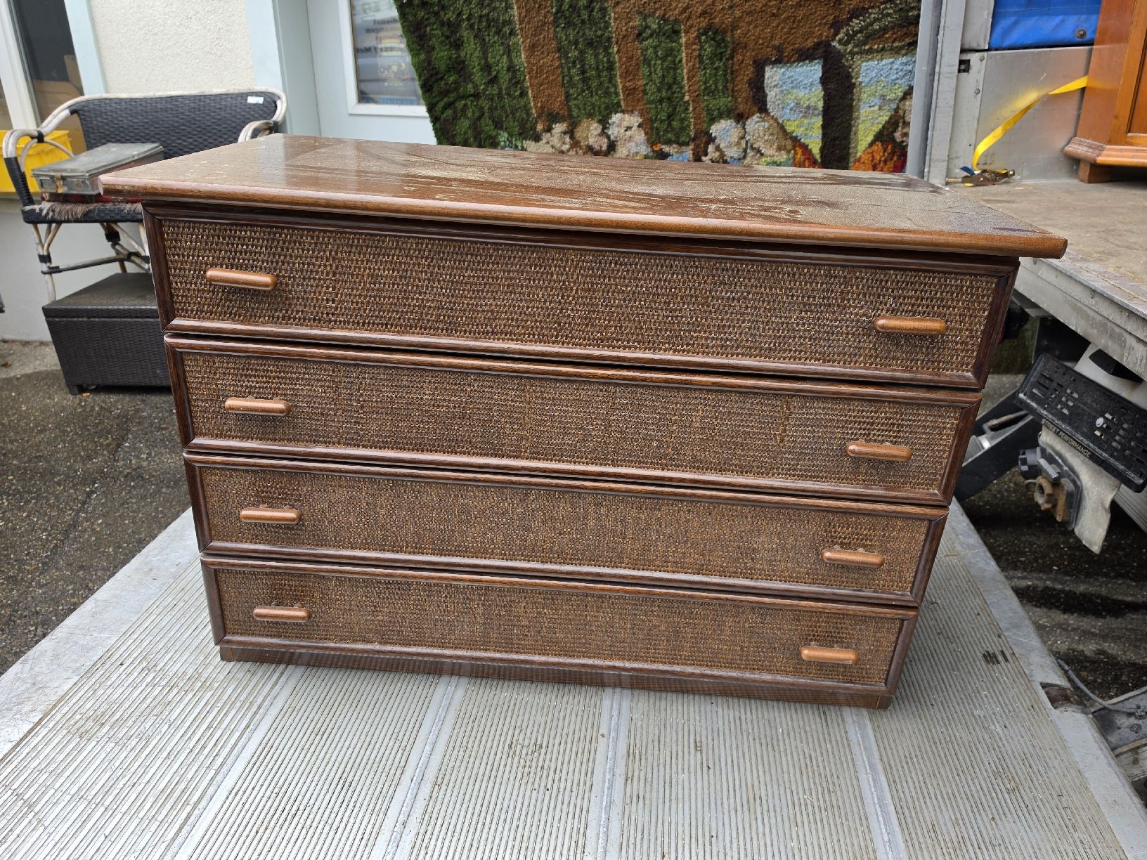 Cassettiere: Retro Kommode/Sideboard mit 4 Schubladen, Holz, Top! – Usato da Mettlen venduto da elios0888