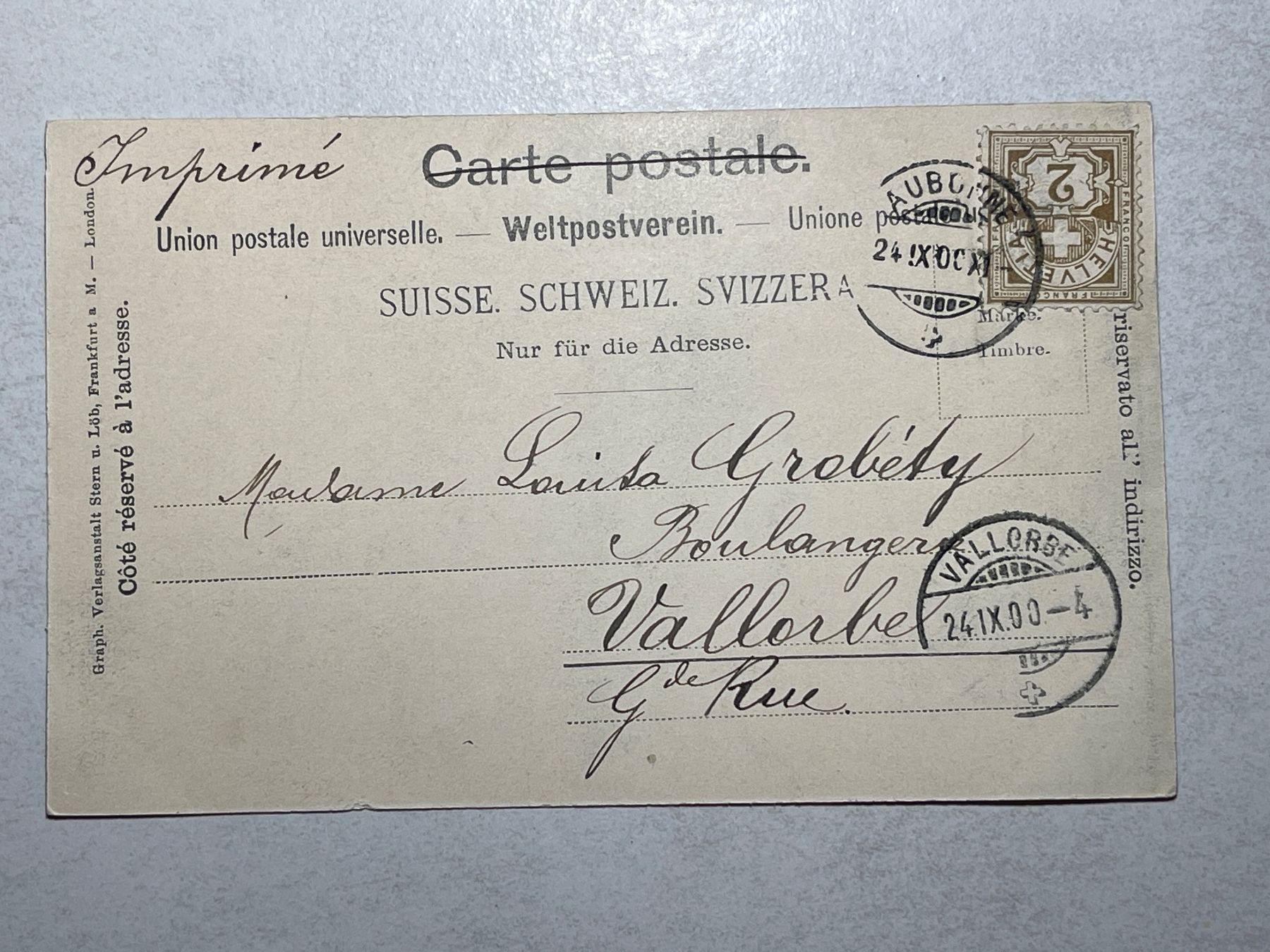 Cartoline postali: Alte Ansichtskarte Wengernalp mit Jungfrau, 1900, – Usato da Strengelbach venduto da Aschatan5 1