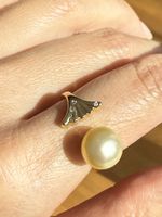 ✨ Goldene Südsee-Perlen Optik Ring ✨  