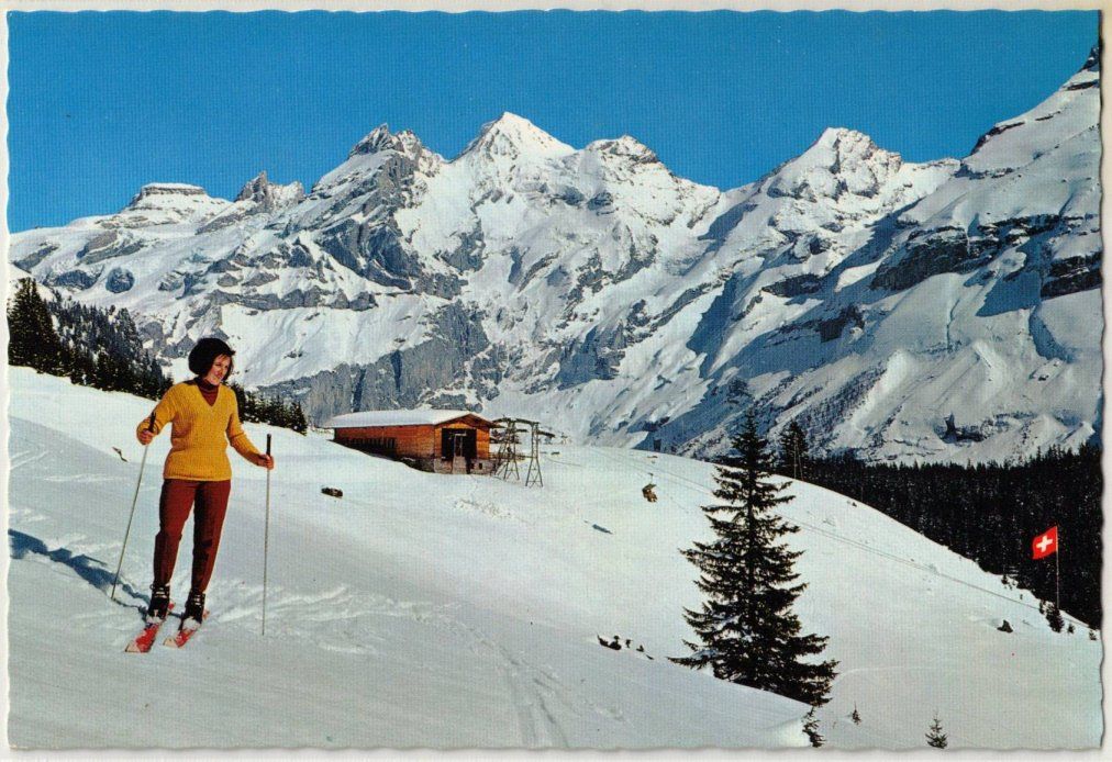 Cartoline postali: Kandersteg - Sessellift Oeschinen – Usato da Binningen venduto da Mountainrider