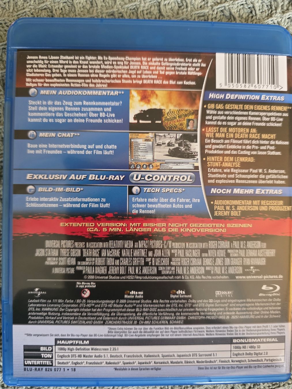 Tutti i DVDs: Death Race - Blu-ray – Usato da Ellikon a d Thur venduto da razzorblog 1