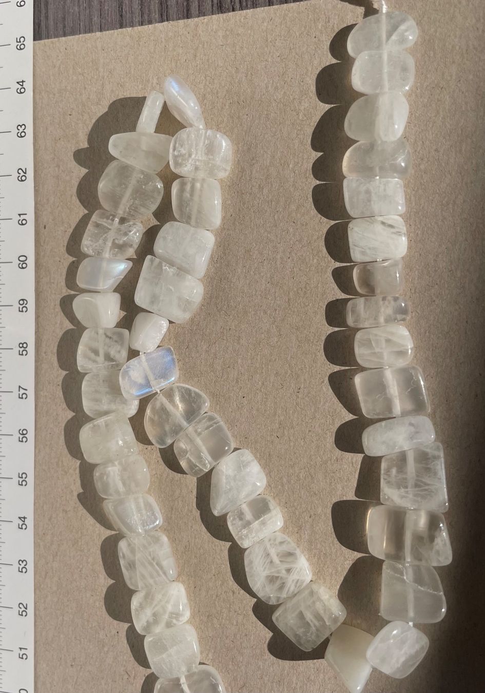 Catenine: exclusiver Mondstein wunderschön,   Strang – Nuovo e nell'imballaggio originale da Leuggern venduto da gemshow 5