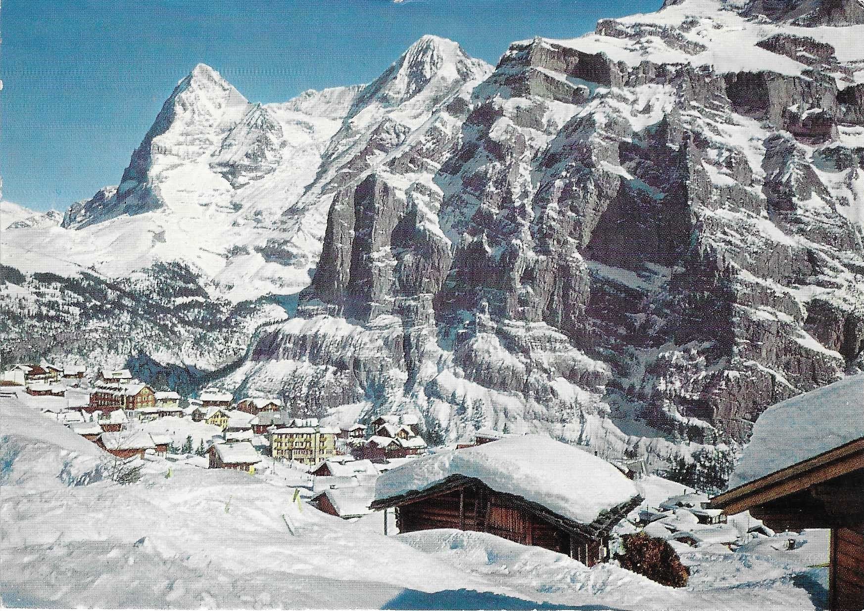Cartoline postali: Mürren mit Eiger,Mönch und Schwarzmönch BE – Nuovo (secondo la descrizione) da Rothrist venduto da Stranglehold
