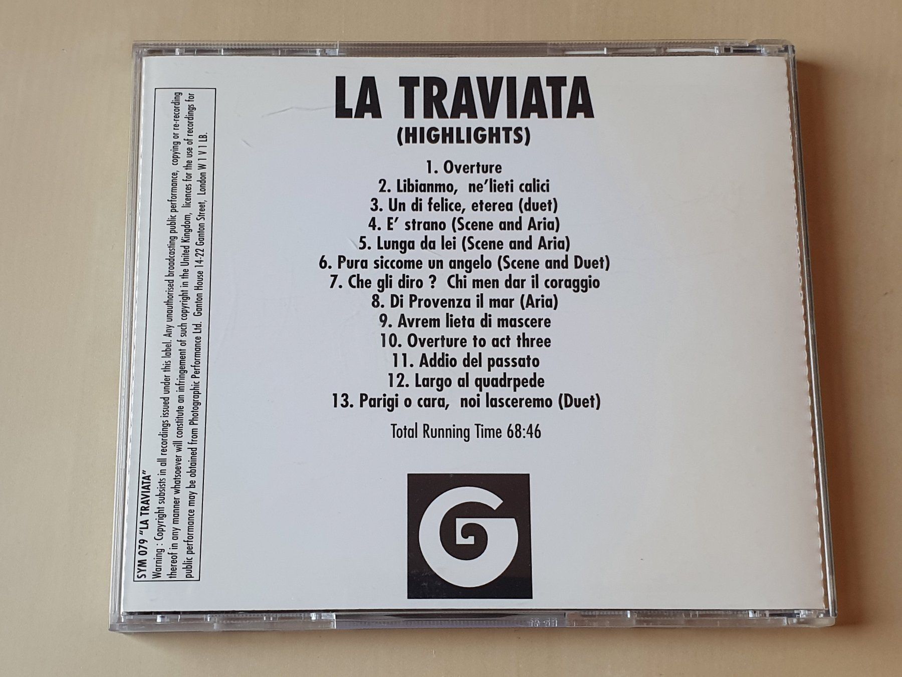 CD: Verdi La Traviata Highlights – Usato da Stansstad venduto da collectorsshop 1