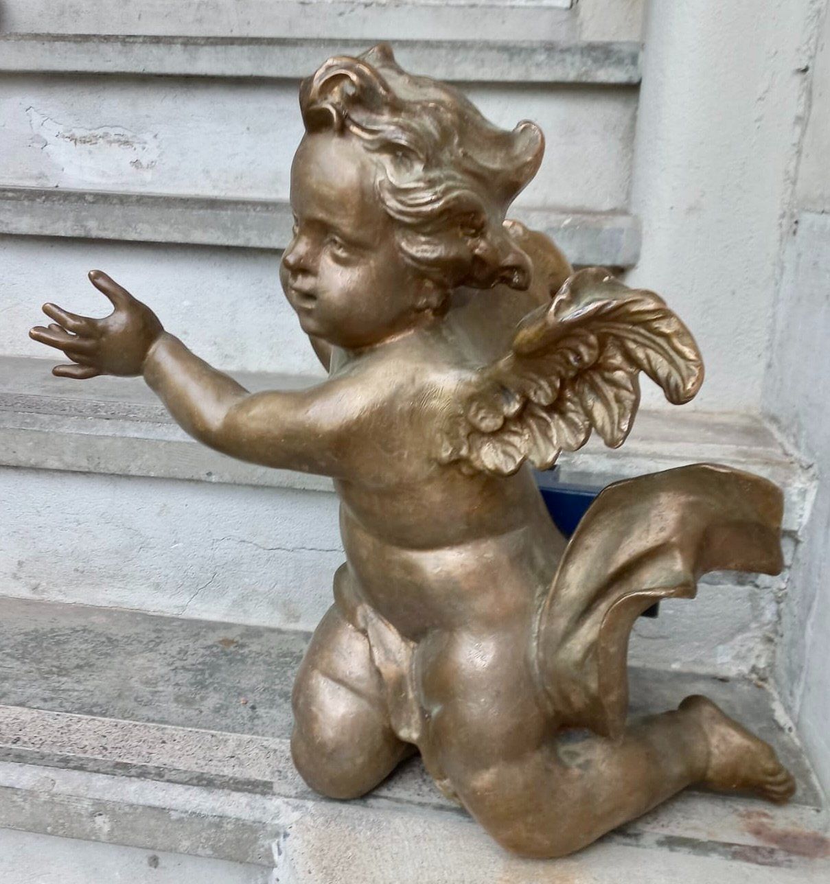 Statuette: Barock Engel Putto Bronze – Usato da Burgdorf venduto da glasrabe01 2