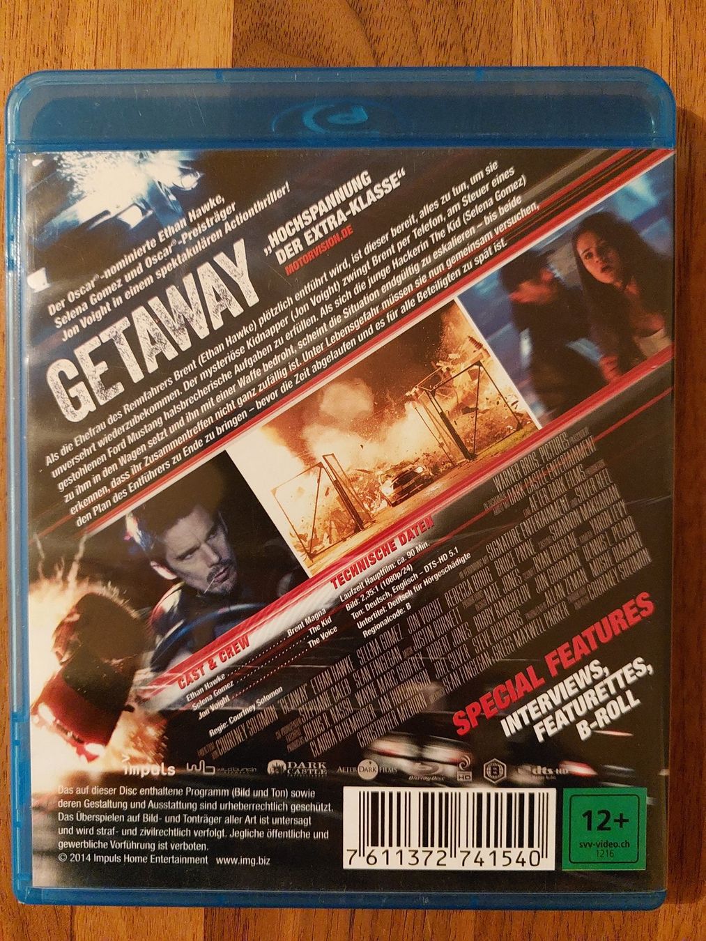 Alle DVDs: Blu Ray - Getaway mit Ethan Hawke & Selena Gomez – Gebraucht aus Rheinfelden von FilmAuktion 1