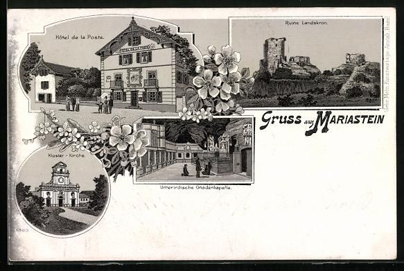 Ansichtskarten: Litho Mariastein, Hotel de la Poste, Klo – Gebraucht aus Berlin von bartko-reher