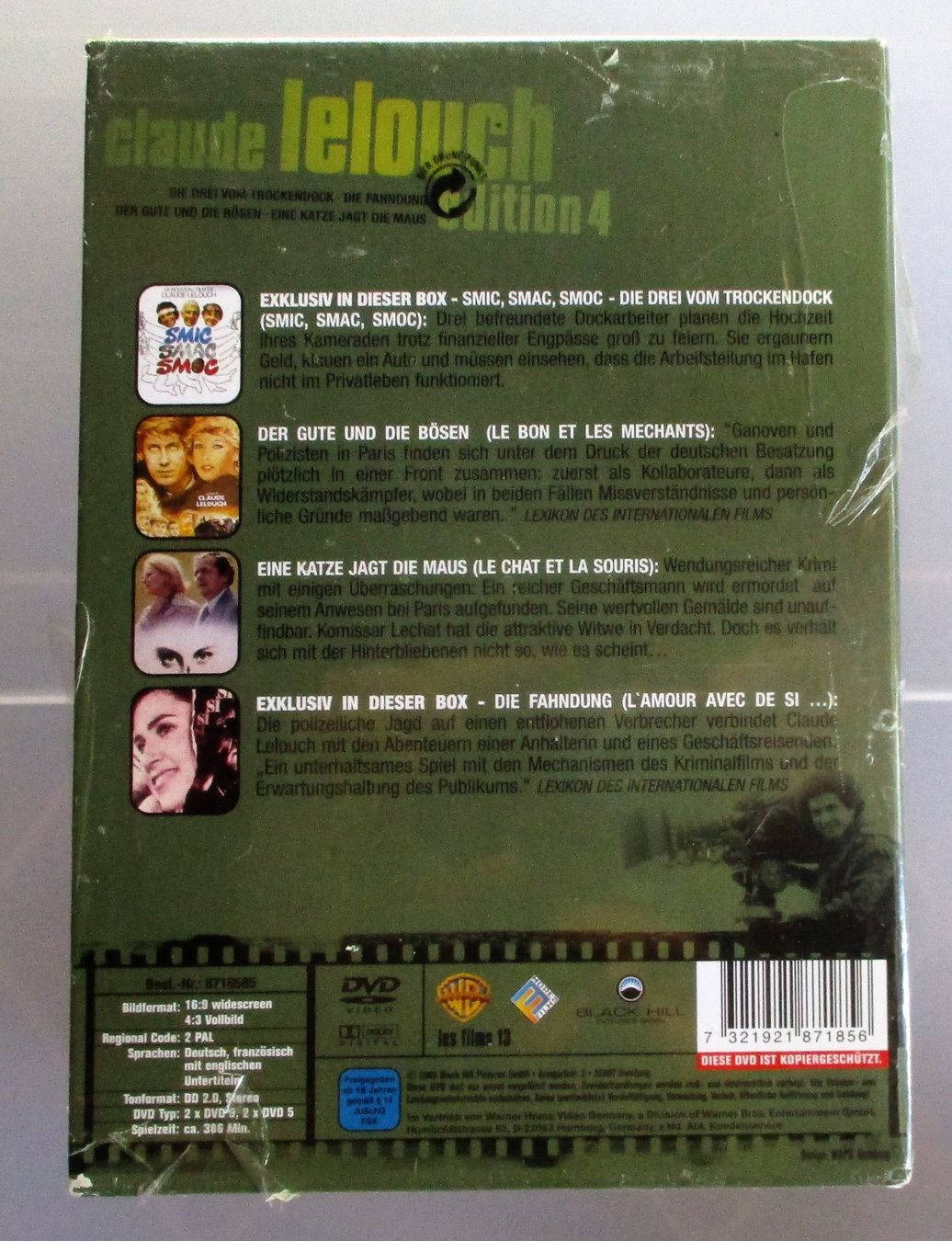 Tutti i DVDs: CLAUDE LELOUCH - Edition Vol. 4 / 4-DVD Neu & OVP – Nuovo e nell'imballaggio originale da Wattwil venduto da Muriel10 1