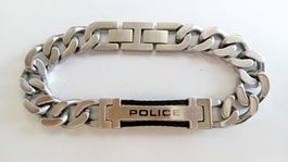 Grosse gourmette en acier inox, marque Police