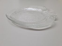 Kleine Glasteller in Fischform, 2 Stk., 16 cm