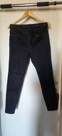 Schwarze Damen Jeans Gr. 42, Top Zustand