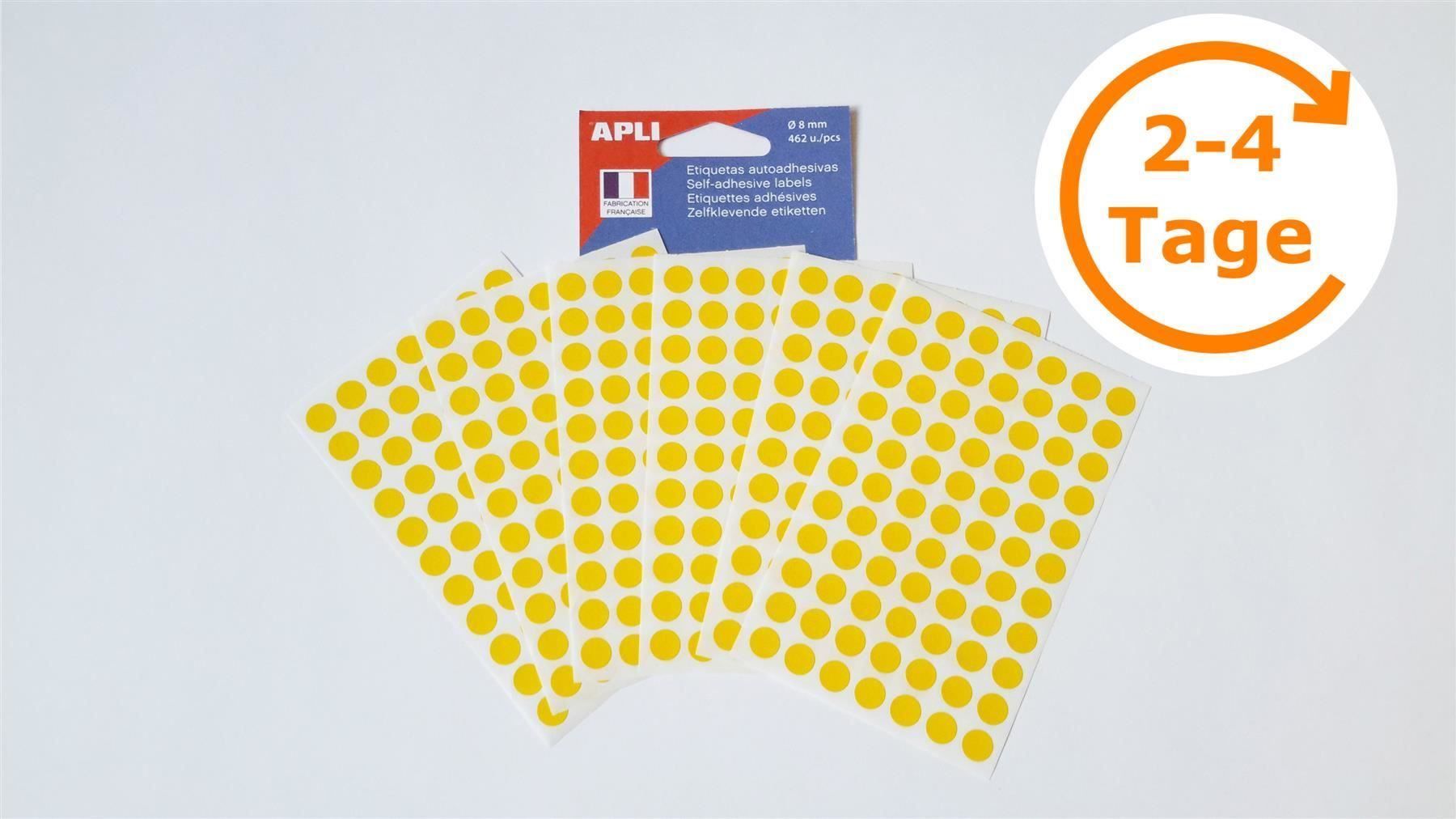 Sticker: Markierungspunkte, gelb, 8mm, 462 Stück – Nuovo e nell'imballaggio originale da St. Gallen venduto da cointec