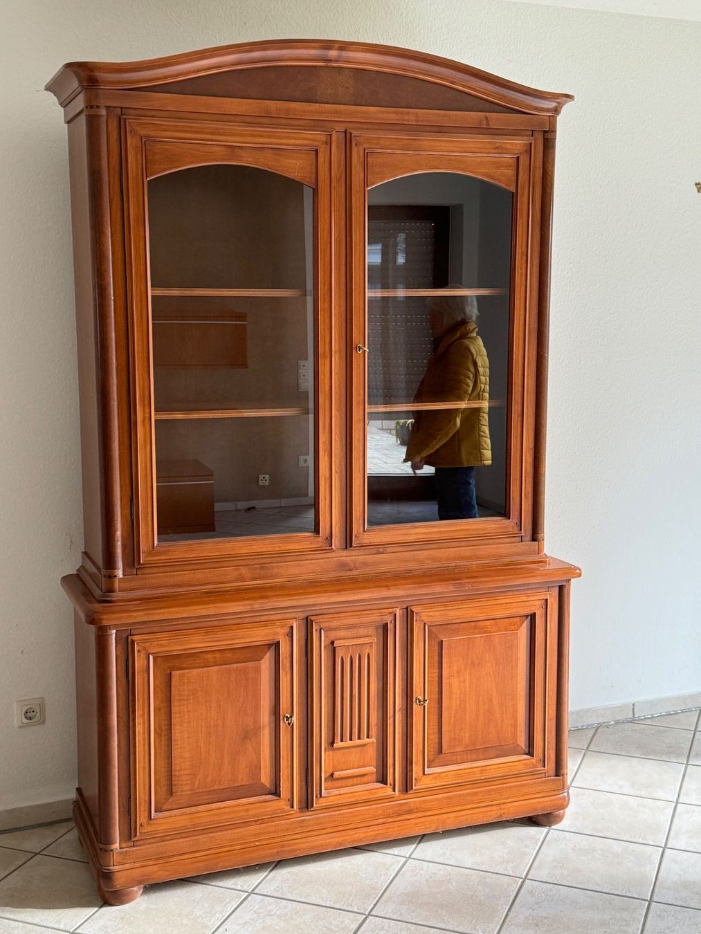 Vetrine: Biedermeier Vitrine Kirschbaum Selva Antikstil + Versand – Usato da Gemünden venduto da GEUENWALD 1