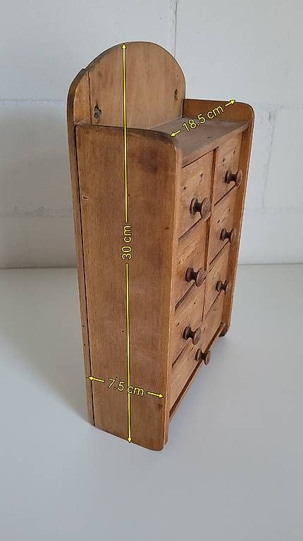 Commodes: Holz Kommode mini mit 7 Schubladen antik – D'occasion à Zofingen par Loop_ReSale 1