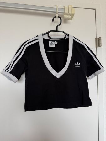 Adidas Damen Crop Top Oberteil schwarz - 34 XS/S - MEGA!
