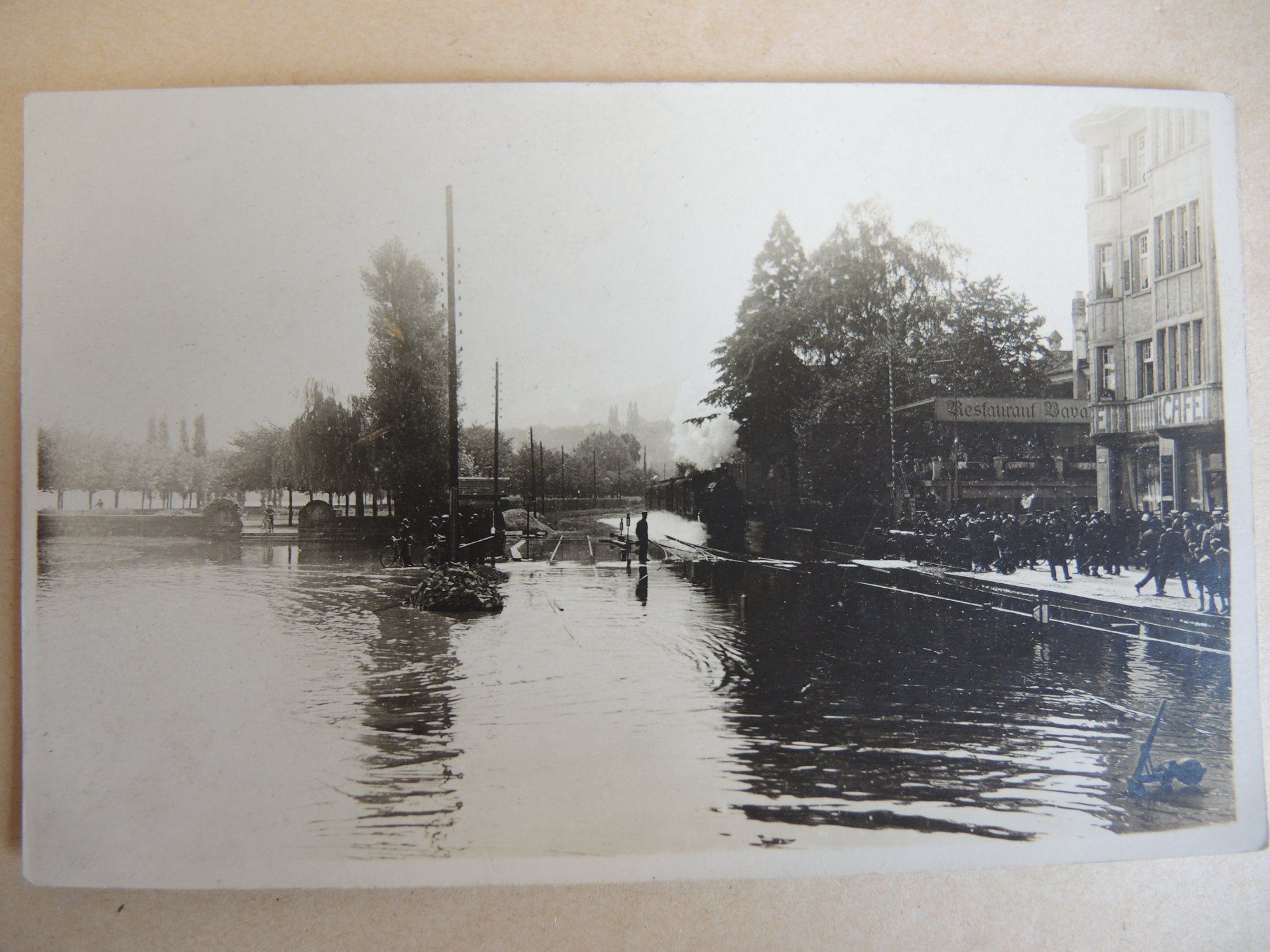 Cartoline postali: Rorschach Hochwasser Chabisplatz Rest. Bavaria Ansichtskarte – Usato da Rorschach venduto da maeck8