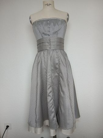 Sommerkleid gestreift, trägerlos - Vintage Look, Gr. 36