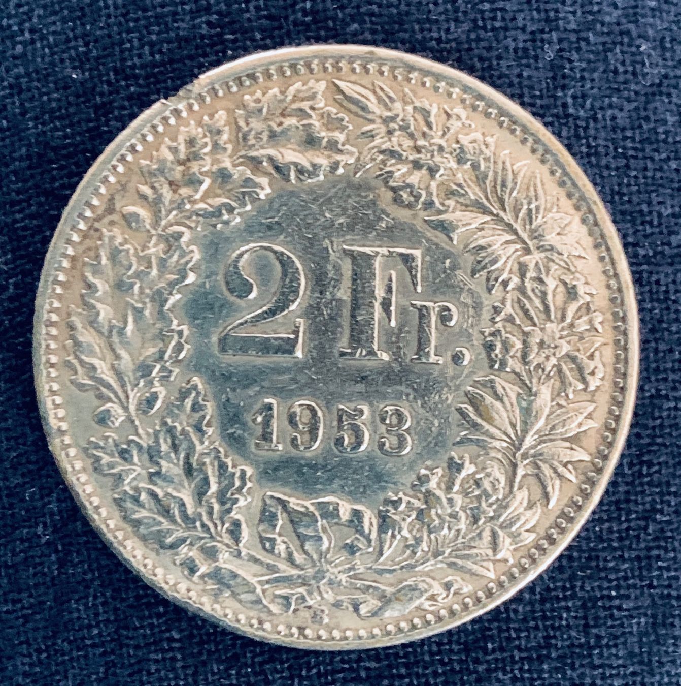 Tutti le monete: 2 Franken Münze, Schweiz, 1953 – Usato da Bern venduto da Flora.Sonea