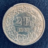 2 Franken Münze, Schweiz, 1953
