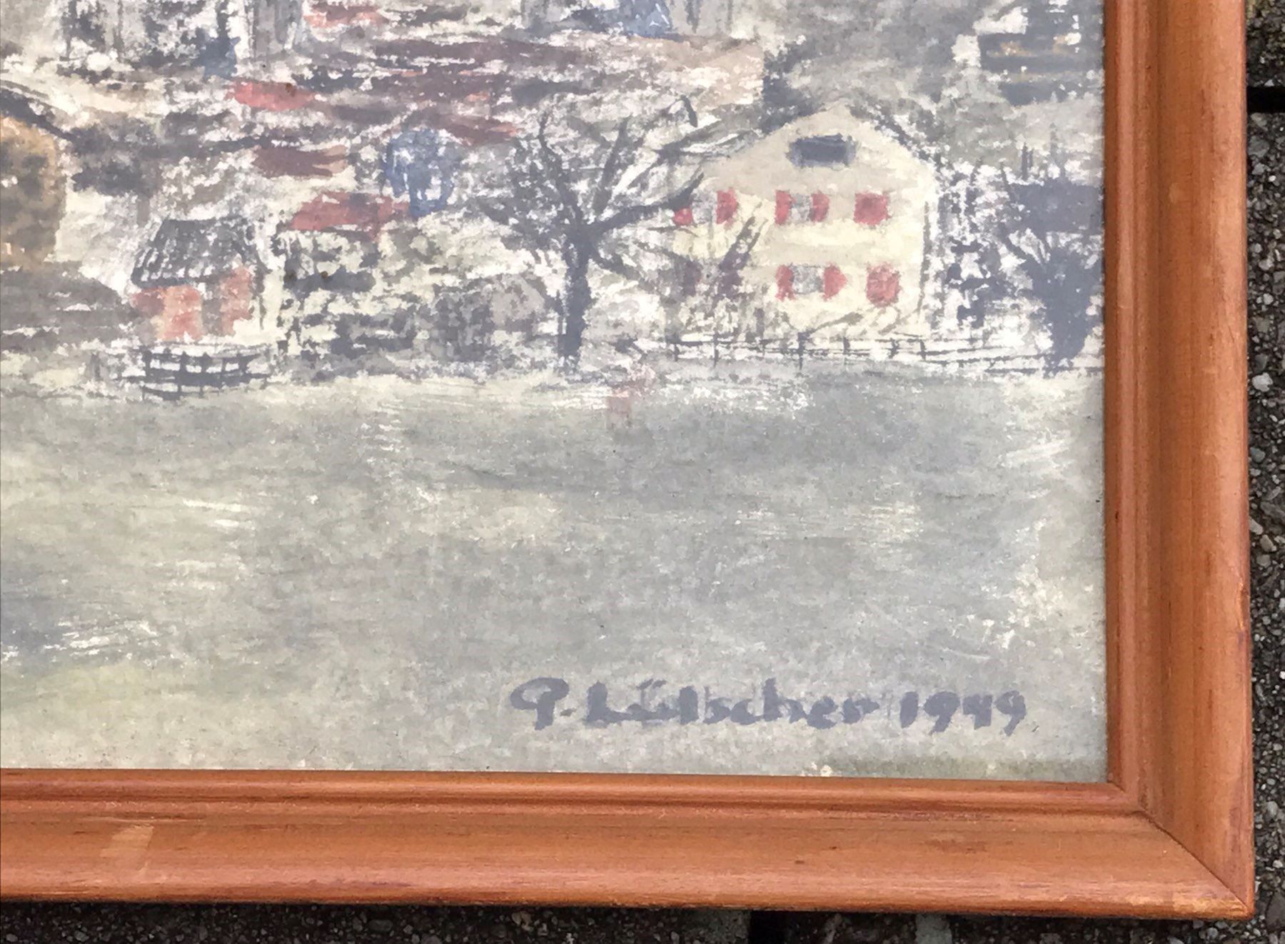 Dipinti: Maienfeld Gemälde Aquarell Original – Usato da Vaduz venduto da Unikate-Markt 1