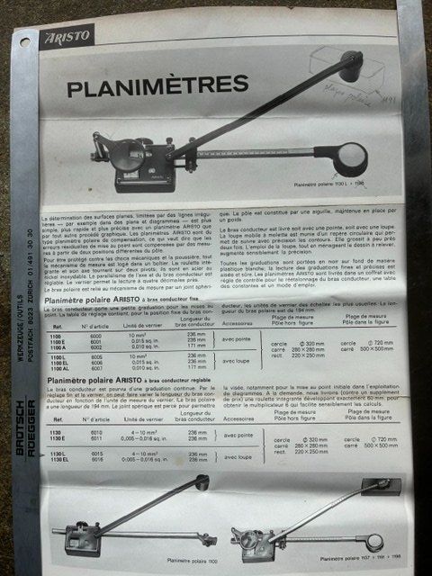 Mesurer: Planimètre Aristo – D'occasion à Cormondrèche par Luc2036 3