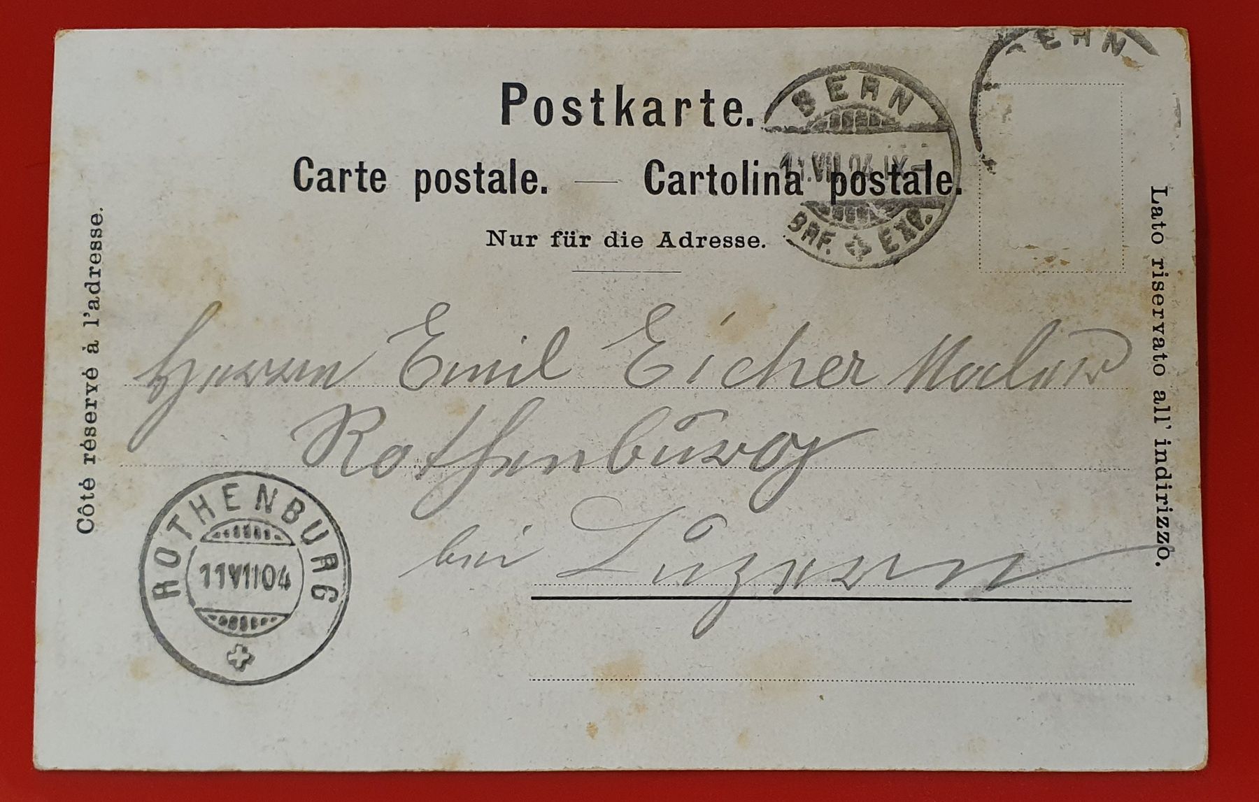 Cartoline postali: Stadtmusik Bern 1904 – Usato da Kreuzlingen venduto da Rschweiz1 1
