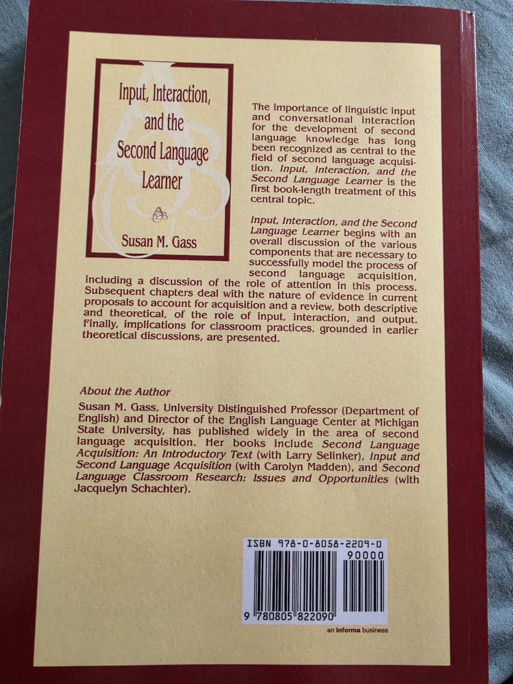 Livres: Input, Interaction, Second Language Learner, S. Gass, NEU – Neuf (Voir description) à Oberbipp par tori17 1