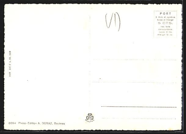 Cartoline postali: AK Orbe, Orbe et les Alpes – Usato da Berlin venduto da bartko-reher 1