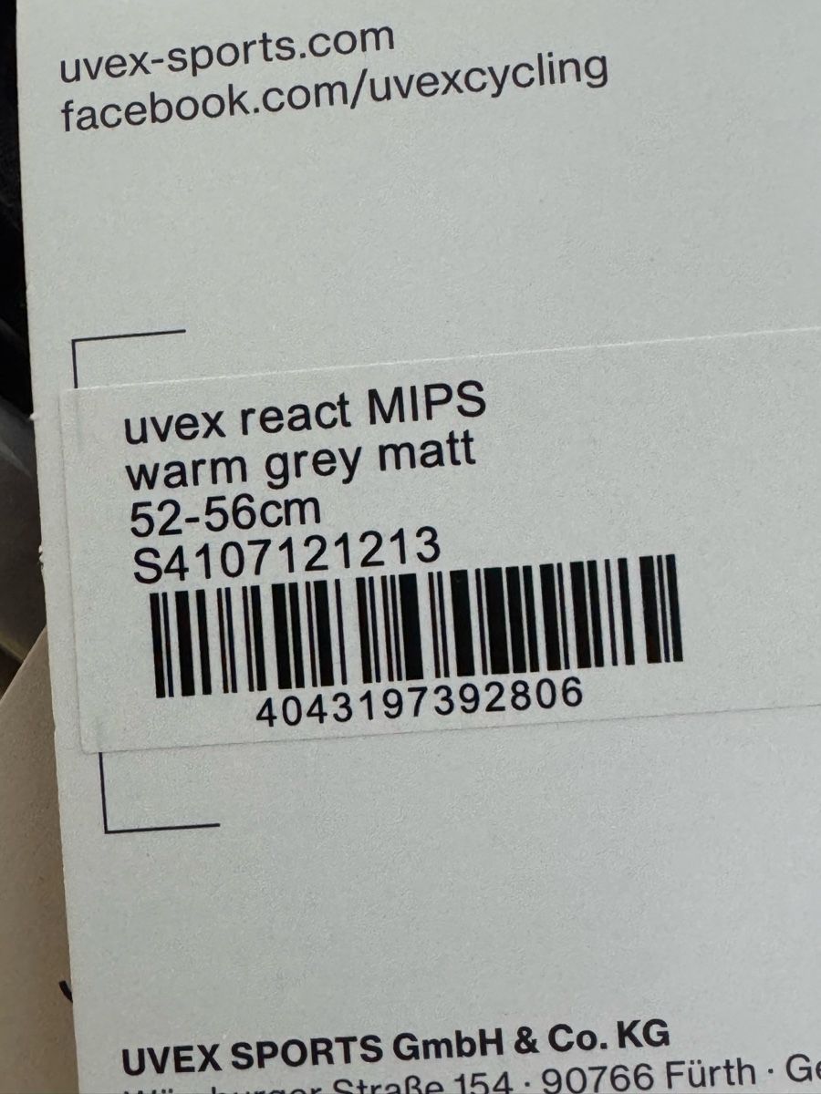 Uvex Caschi: Fahrradhelm UVEX react MIPS – Nuovo e nell'imballaggio originale da Ostermundigen venduto da Gummibaerli63 5