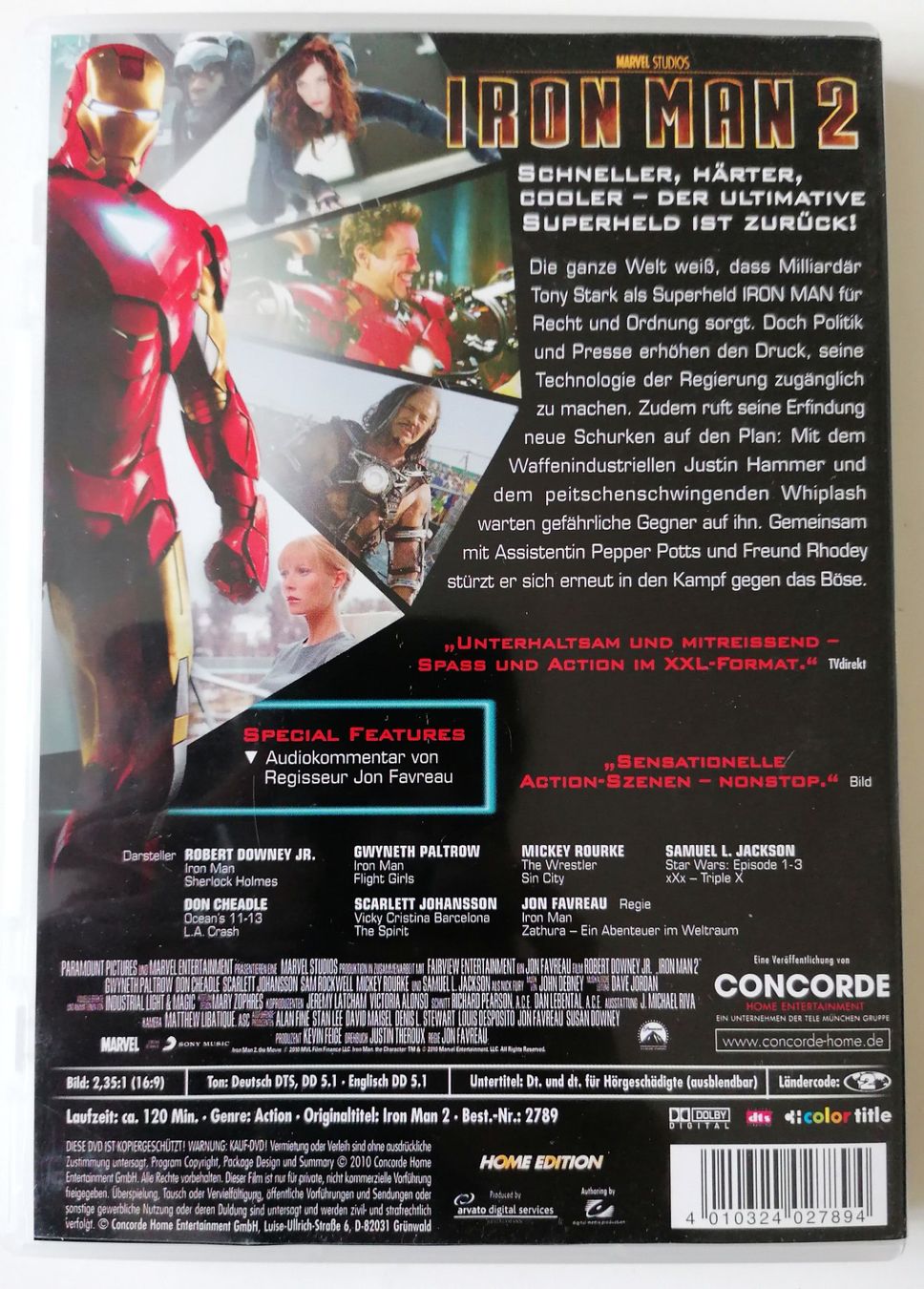 Alle DVDs: Iron Man 2 - DVD - Robert Downey Jr. - Marvel – Gebraucht aus Oberurnen von mackrokodile 1