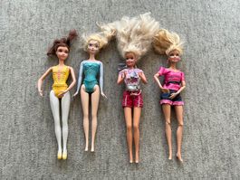 sprechende, sehr bewegliche + 2 Gymnastik Barbies