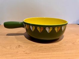 Altes Fondue Caquelon 1970er Marke Von Roll Gusseisen Ø 22cm
