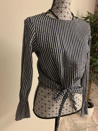 Damen Super Top/Bluse Bindung am Bauch